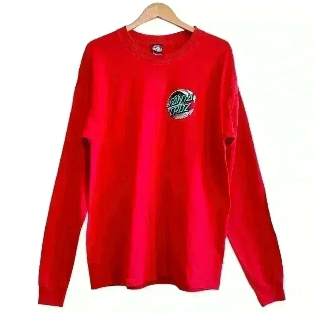 Santa Cruz Skateboard, Wave Logo, Long Sleeve T-Shirt, Size XL